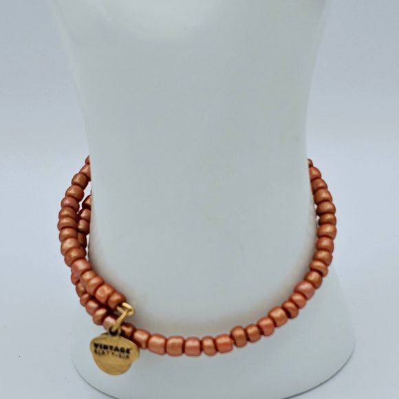 Alex & Ani Bracelet Charm Wrap VTG 66 Savannah Primal Spirit Russian Gold Orange - Picture 7 of 10